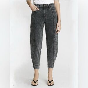 Pistola Jeans Silva Carrot Pants Size 25 NWT Acid Wash Black